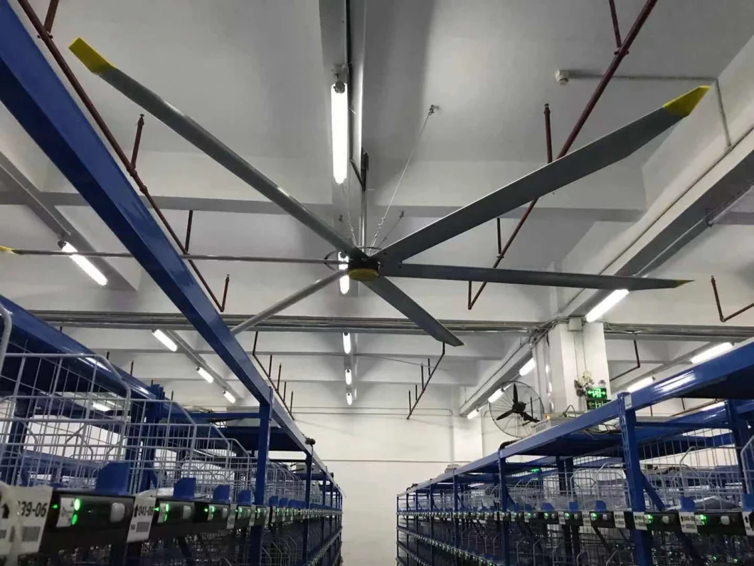 大きいろばの工場換気のための大きい産業天井に付いている扇風機