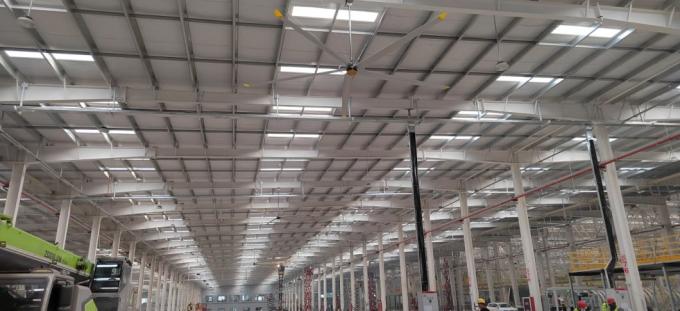 5つの刃のPmsmモーターHvlsのエネルギー自動車Bydの新しい工場で使用される産業天井に付いている扇風機