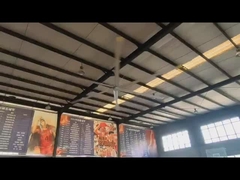 大気流量 7.3m 24FT産業用HVLS扇風機 PMSMモーターと省エネ機能