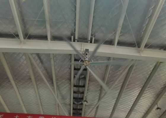 良い価格 1.5kw PMSM モーター アル・ミグ合金 巨大天井扇風機 380AC 室内スポーツスペース オンライン