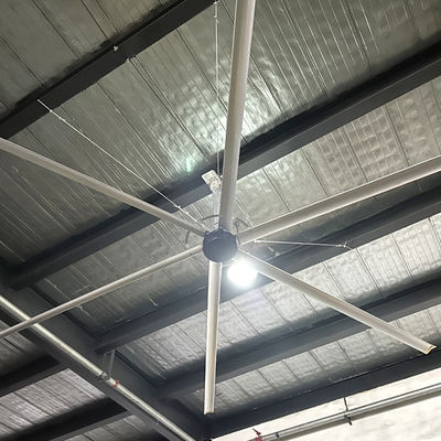 良い価格 PMSM モーター駆動型 大型HVLS 天井扇風機 ケーブル生産ワークショップ 空気冷却 オンライン