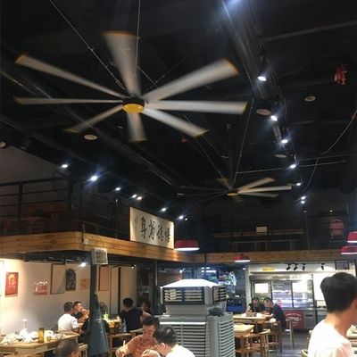 良い価格 2.4m 8FT ブラシレス HVLS 天井扇風機 倉庫や商業用場所 メンテナンス無料 オンライン