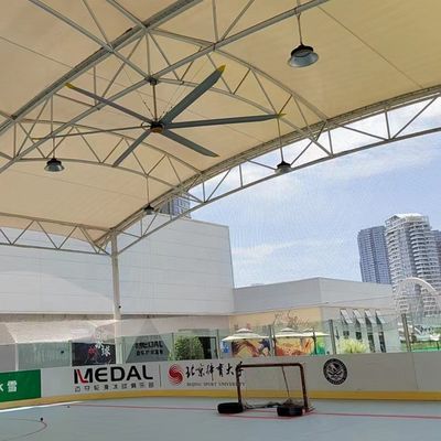 良い価格 5.0m 16FT HVLS 天井扇風機 電気AC パワー PMSM モーター 空気冷却換気機 オンライン