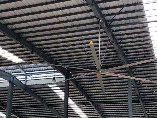 良い価格 24FT 大型産業用 PMSM HVLS 天井扇風機 空気冷却と換気のために オンライン