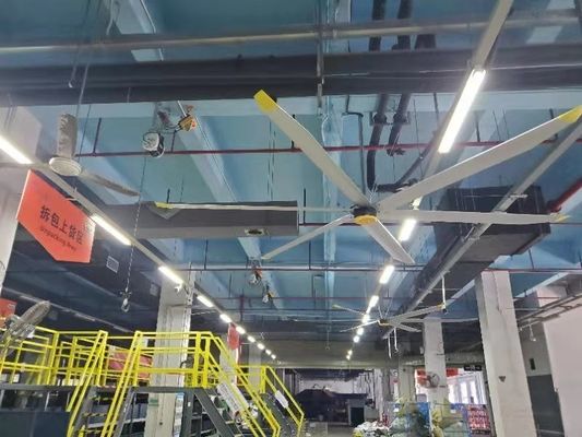 良い価格 大型産業用PMSM HVLS 天井扇風機 7.3m 空気冷却換気のために オンライン